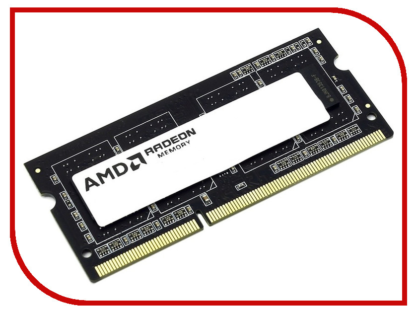 фото Модуль памяти AMD DDR3 SO-DIMM 1600MHz PC3-12800 CL11 - 4Gb R534G1601S1S-U