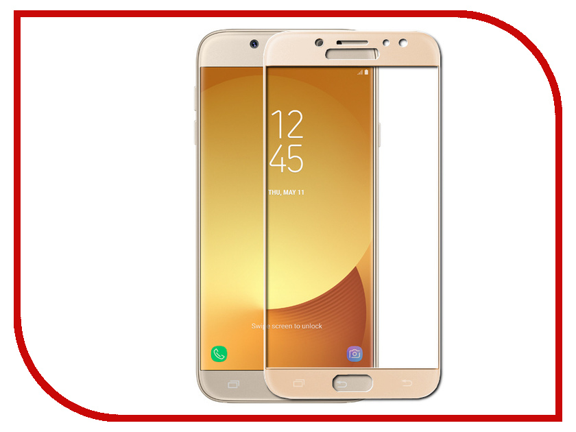 

Аксессуар Защитное стекло Samsung Galaxy J7 2017/J7 Pro LuxCase 2.5D Full Screen Gold Frame 77847
