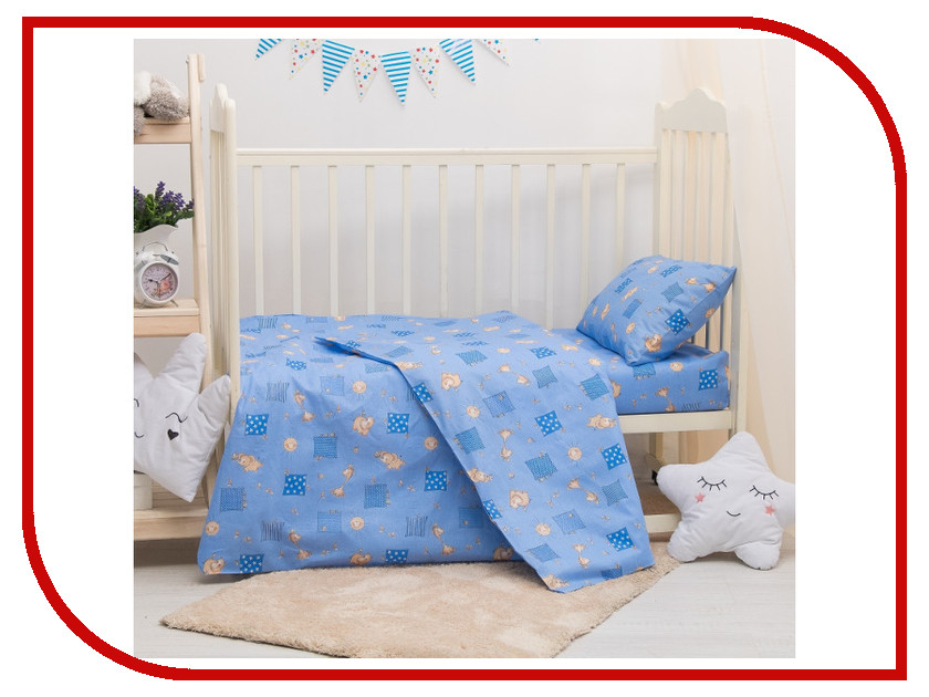 

Постельное белье Адель Жирафики Комплект Детский Бязь Blue 2857467