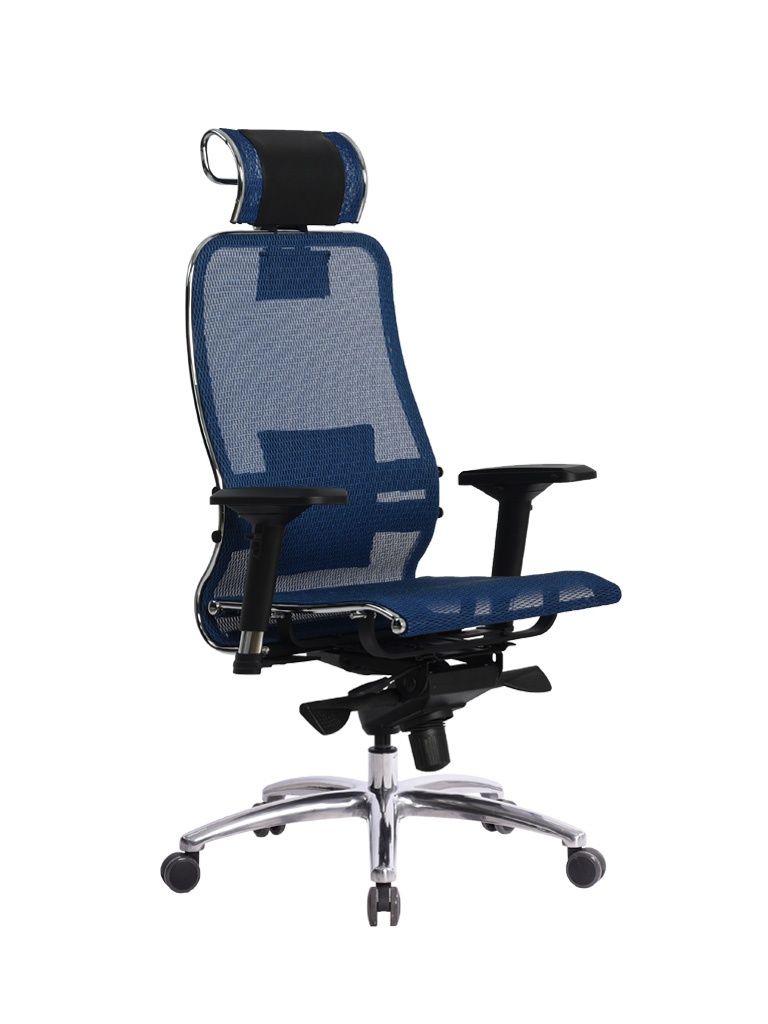

Компьютерное кресло Метта Samurai S-3.02 / S-3.03 Blue с 3D подголовником, S-3.02