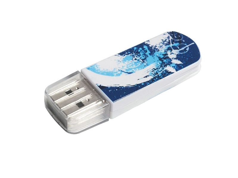 

USB Flash Drive 16Gb - Verbatim Mini Graffiti Edition Blue and Pattern 49412, Mini