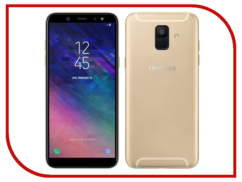 

Сотовый телефон Samsung SM-A600F Galaxy A6 2018 Gold, SM-A600F Galaxy A6 2018
