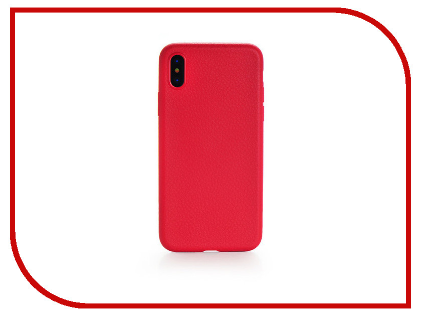 

Аксессуар Чехол Gurdini Silicone для APPLE iPhone X 5.8 иск. кожа Red