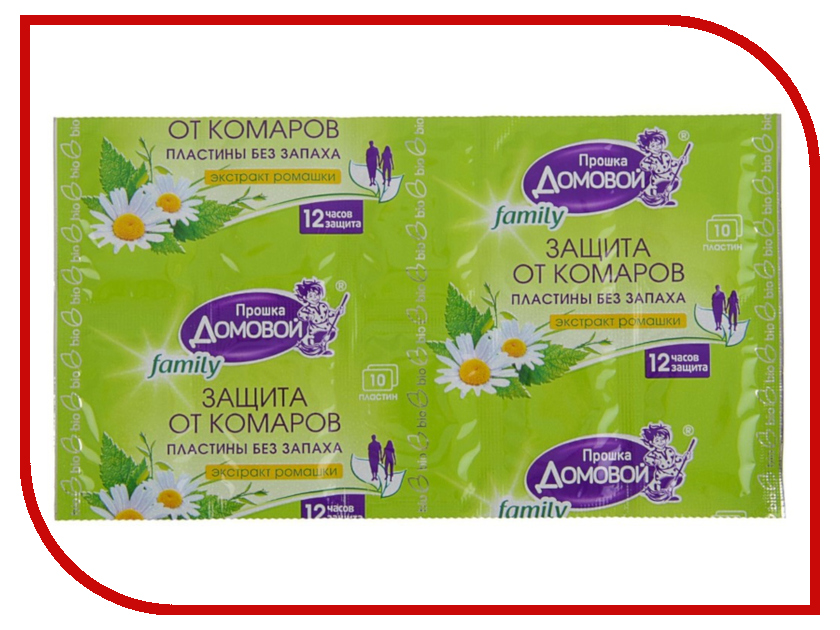

Средство защиты от комаров Домовой Прошка Л105 - пластины Био Family