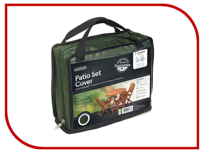 

Чехол для садовой мебели Gardman 2-4 Seater Round Patio Green 34300