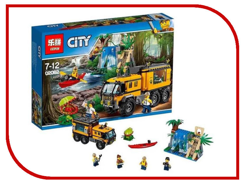 

Конструктор Lepin Cities Передвижная лаборатория в джунглях 460 дет. 02062