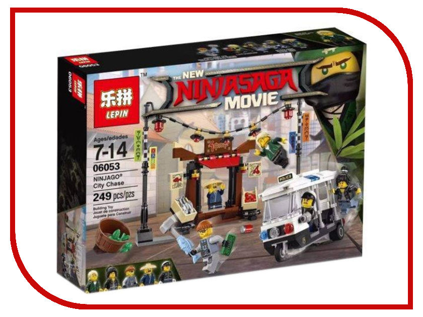 

Конструктор Lepin Ninjasaga Ограбление киоска в Ниндзяго Сити 249 дет. 06053