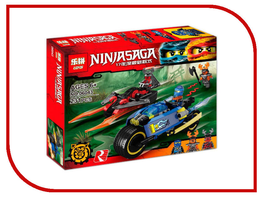 

Конструктор Lepin Ninjasaga Пустынная молния 231 дет. 06043