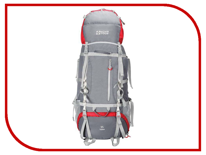 

Рюкзак Nova Tour Юкон 95 V2 Grey-Red 11203-051-00