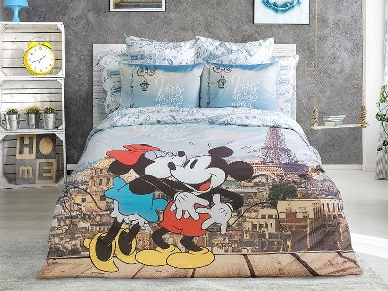 

Постельное белье LOVE ME Mickey in Paris Комплект 1.5 спальный Перкаль 711539, Mickey in Paris