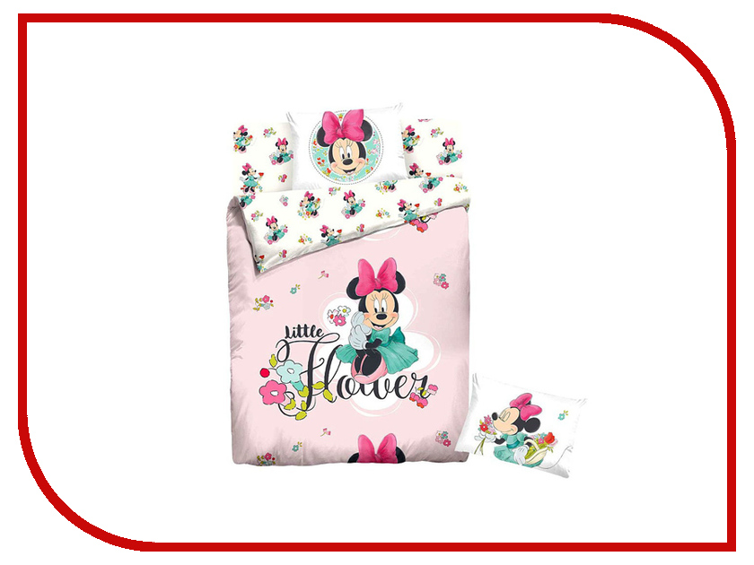 

Постельное белье Disney Minnie Little Flower Комплект 1.5 спальный Ранфорс 707497, Little Flower