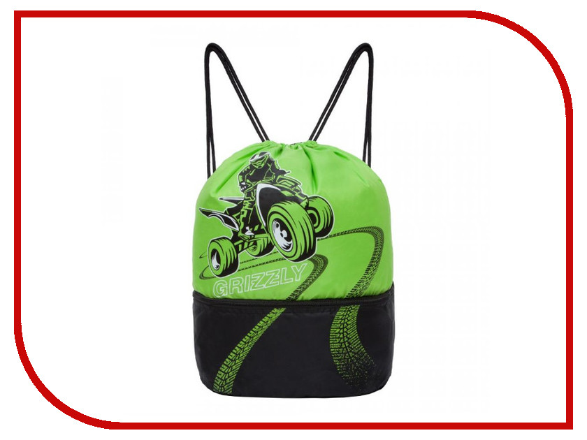 

Мешок для обуви Grizzly OM-847-1/1 Light Green-Black