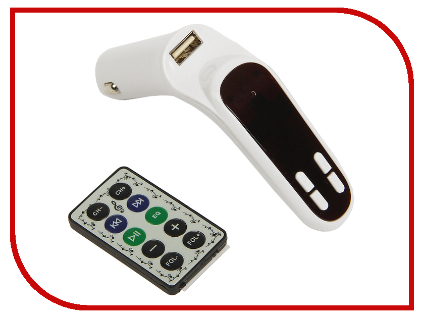 фото FM-Трансмиттер СИМА-ЛЕНД USB/Mp3/WMA/AUX/MicroSD White 2506800