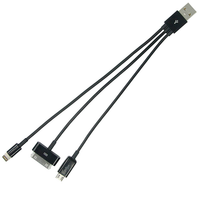 

Аксессуар Lumax USB 2.0 MALE TO MICRO 5P+30PIN+8PIN 0.1m
