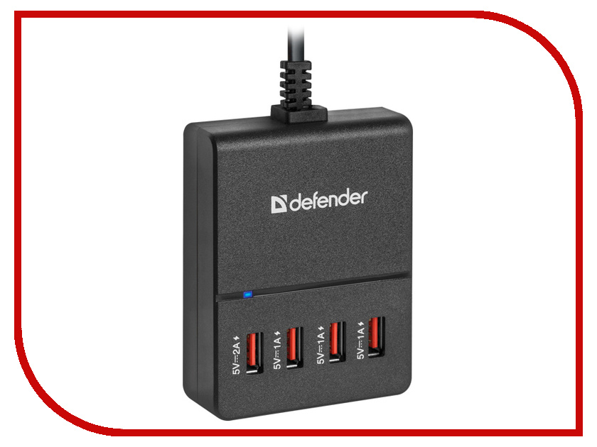 

Зарядное устройство Defender UPA-40 4xUSB 83537