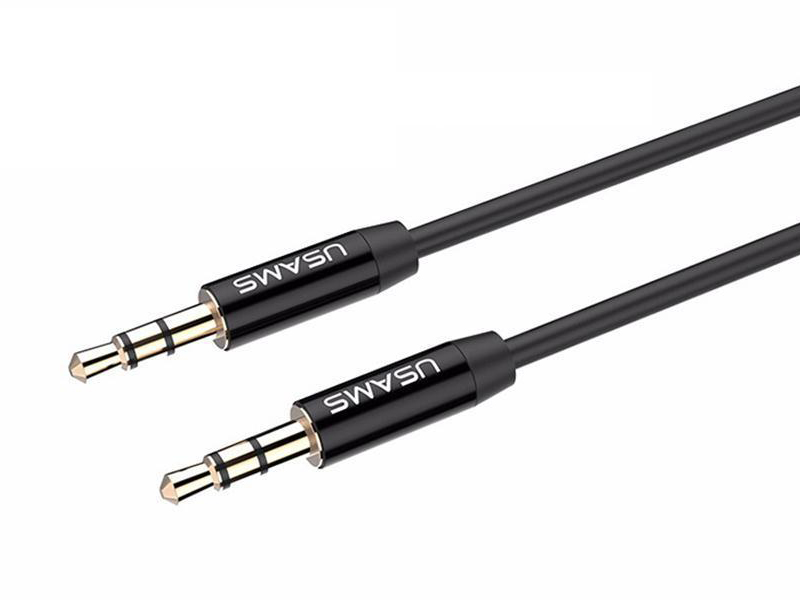 фото Аксессуар usams yp-01 aux 3.5mm jack 1.0m black