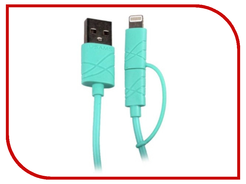 

Аксессуар USAMS U-Gee Series US-SJ077 2в1 USB - MicroUSB/Lightning (8-pin) Green