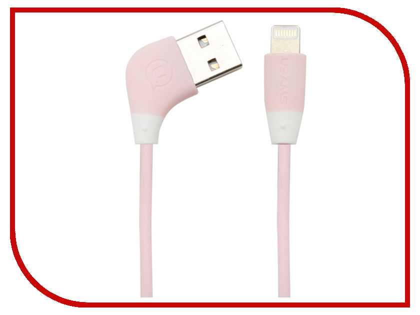 

Аксессуар USAMS Ling-7 Series US-SJ134 USB - Lighting (8-pin) Pink