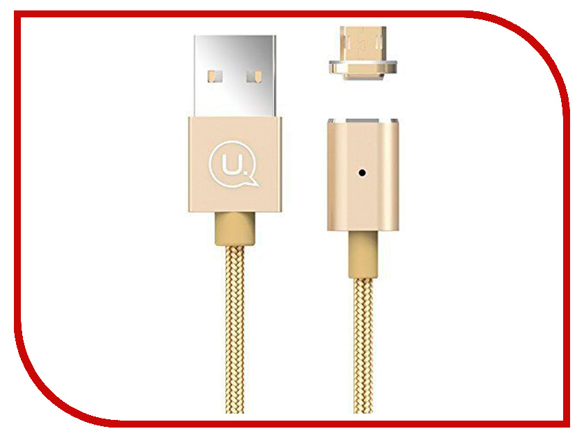 

Аксессуар USAMS U-Link Series US-SJ132 USB - Lighting (8-pin) Magnet Cable Gold