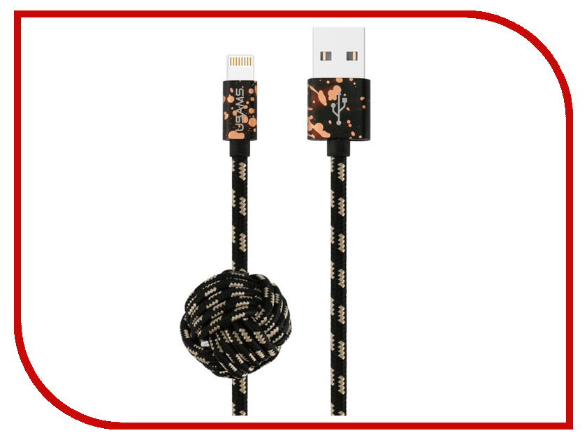 

Аксессуар USAMS U-Camo Series US-SJ071 USB - Lighting (8-pin) 1.5m Black-Gold