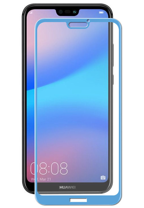 фото Аксессуар Защитное стекло Red Line для Huawei P20 Lite Full Screen tempered Glass Blue УТ000015080