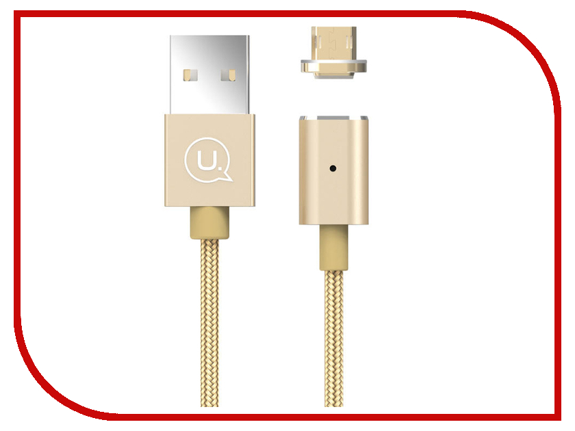 

Аксессуар USAMS U-Link Series US-SJ133 USB - MicroUSB Magnet Cable Gold