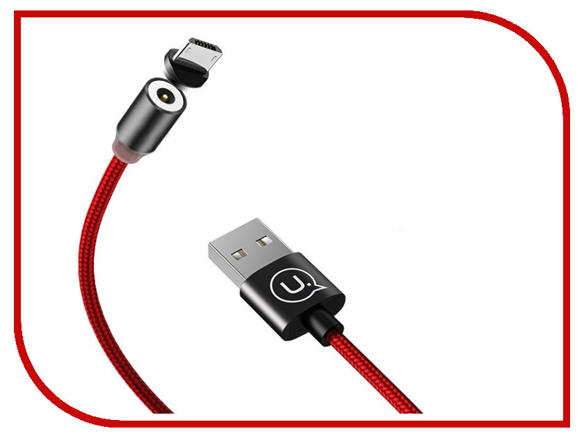 

Аксессуар USAMS U-Sure Series US-SJ158 USB - MicroUSB Magnetic Charging Cable 1.2m Red