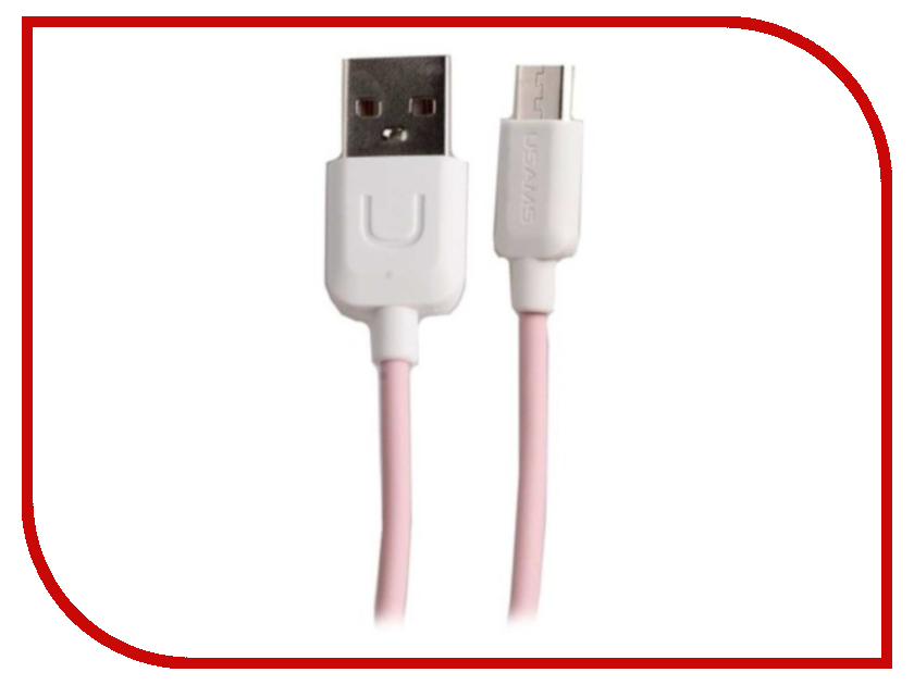 

Аксессуар USAMS U-Turn Series US-SJ098 USB - MicroUSB 1.0m Pink
