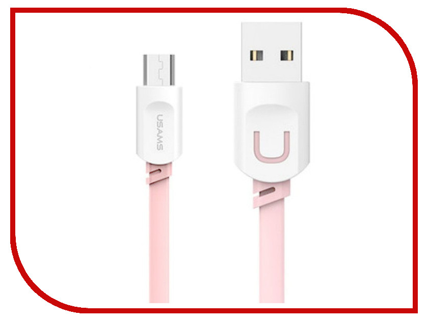 

Аксессуар USAMS U-Trans Series US-SJ020 USB - MicroUSB 1.0m Pink