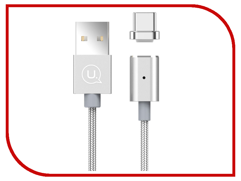 

Аксессуар USAMS U-Link Series US-SJ143 USB - Type-C Magnet Cable Silver