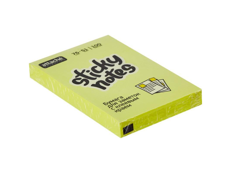 

Стикеры Attache Selection 76x51mm 100 листов Yellow 383708, 383708