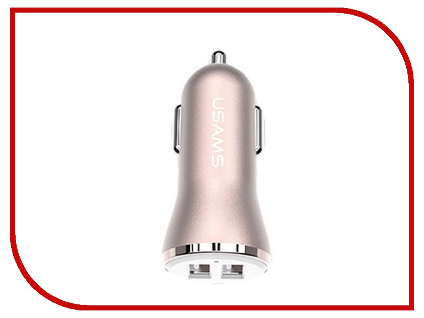 

Зарядное устройство USAMS US-CC006 2xUSB 2.4A Pink