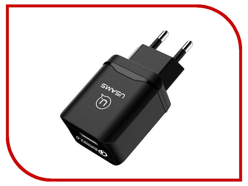 

Зарядное устройство USAMS US-CC024 1xUSB QC3.0 Black