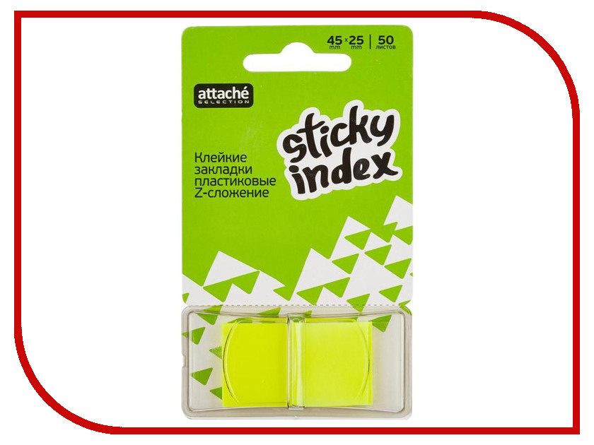 

Стикеры Attache Selection 25x45mm 100 листов Yellow 479039, 479039