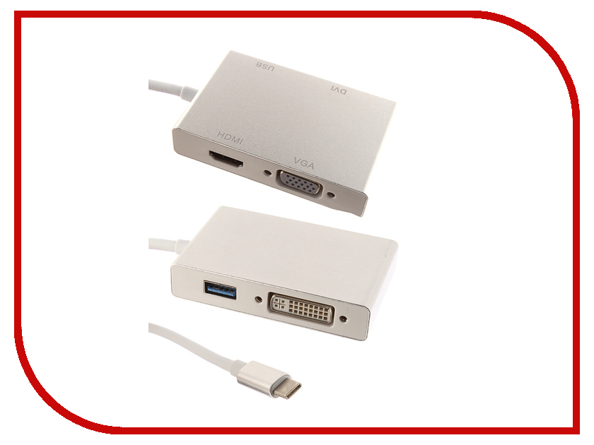 фото Адаптер Palmexx USBC 4 in 1 HDMI - USB 3.1 - VGA - DVI PX/HUB USBC-4in1