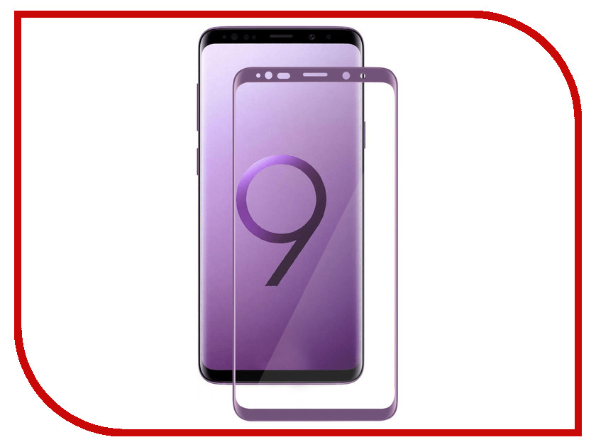 фото Аксессуар Защитное стекло для Samsung Galaxy S9 Plus Media Gadget 3D Full Cover Glass Violet Frame MG3DGSGS9PVT