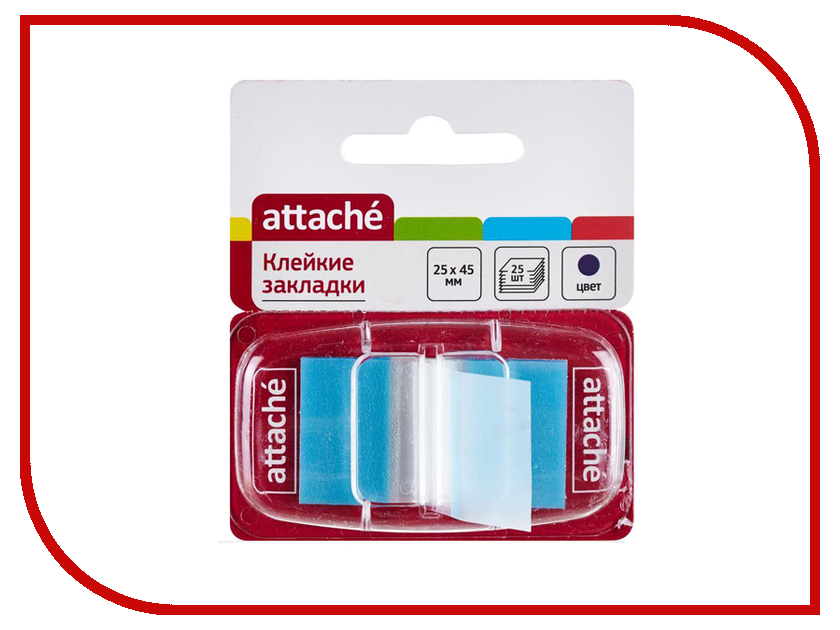

Стикеры Attache 25x45mm 25 листов Blue 166083, 166083
