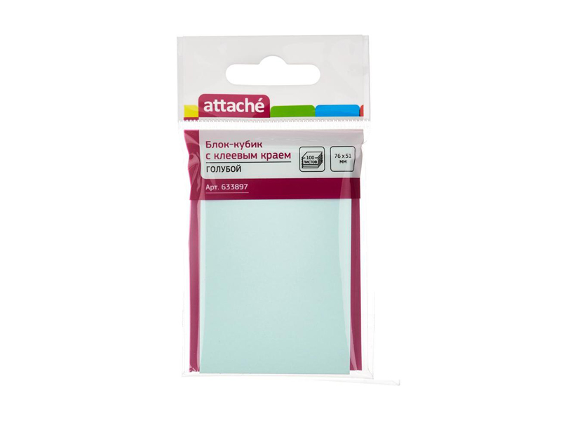 

Стикеры Attache 76x51mm 100 листов Light Blue 633897, 633897