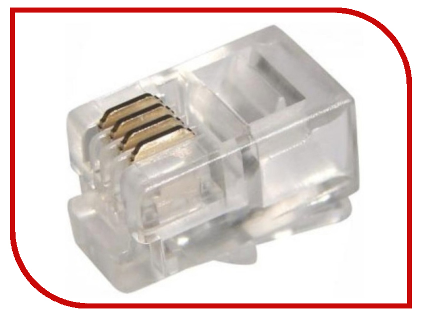 

Коннектор 5bites RJ-11 4p4c US010A - 100шт, RJ-11 4p4c US010