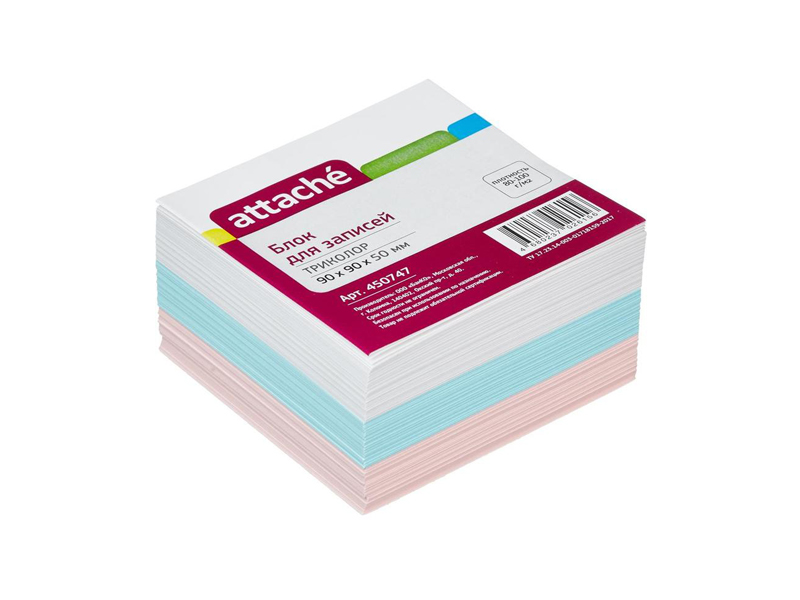 

Стикеры Attache 90x90x50mm Colorful 450747, 450747