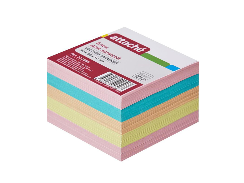 

Стикеры Attache 90x90x50mm Colorful 371080, 371080