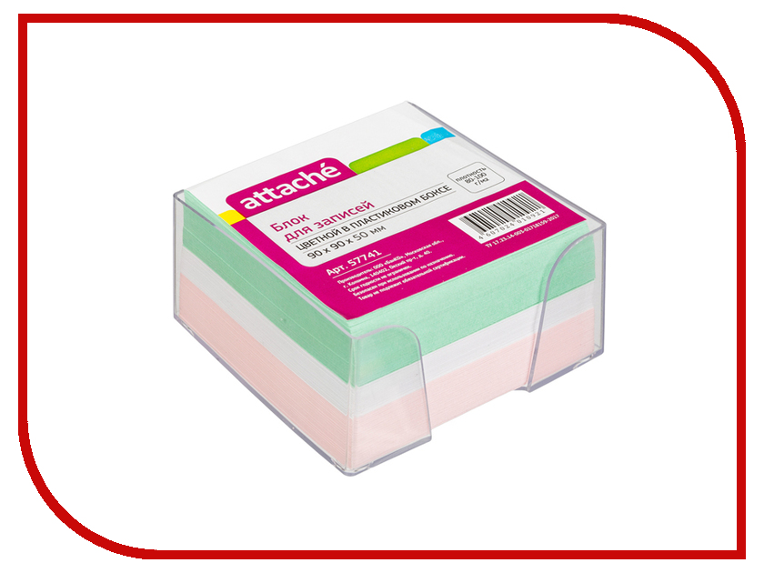 

Стикеры Attache 90x90x50mm Colorful 57741, 57741