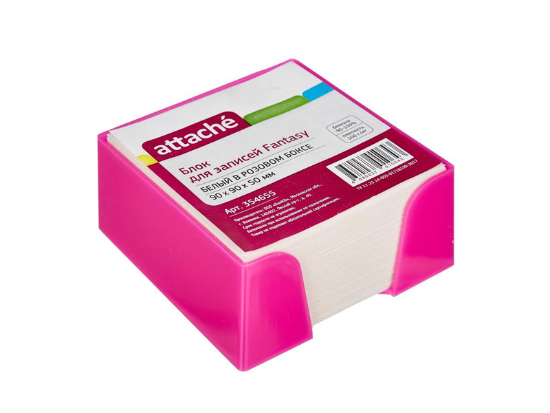 

Стикеры Attache Fantasy 90x90x50mm Pink-White 354655, 354655
