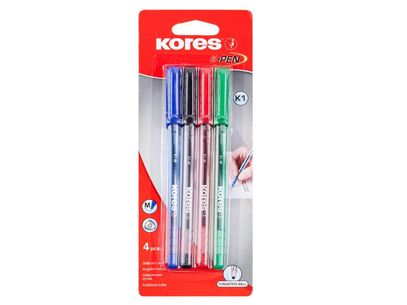 

Ручка шариковая Kores 4шт 270431, 270431
