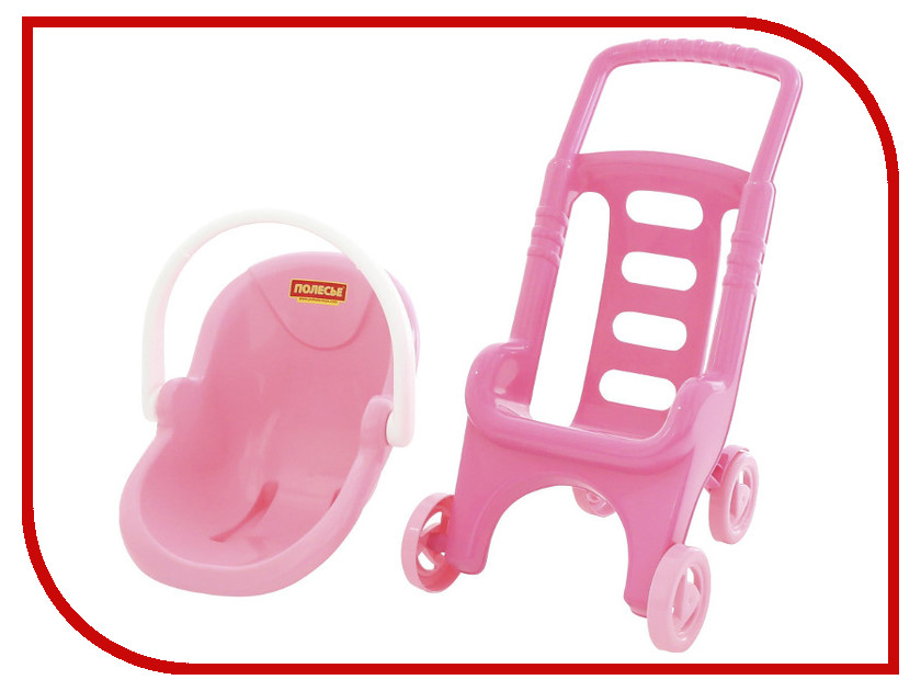 

Коляска Полесье Pink Line 2х1 44525, Тележка Pink Line 2х1