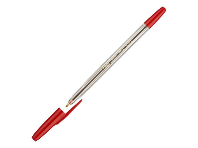 

Ручка шариковая Attache Corvet Transparent-Red 447475, Corvet 447475