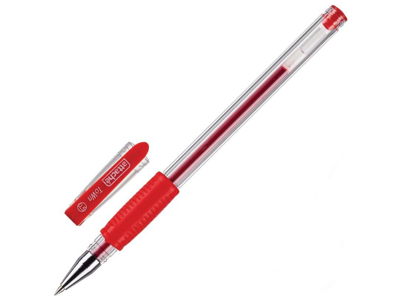 

Ручка гелевая Attache Town корпус Transparent, стержень Red 168715, Town 168715