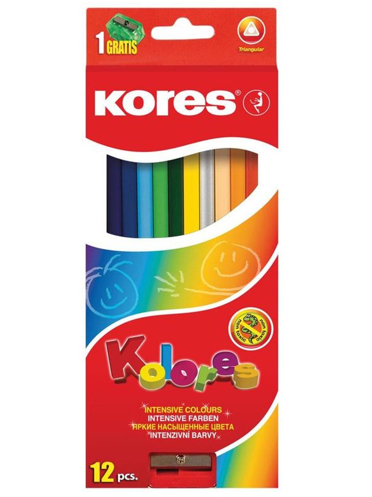 

Карандаши цветные Kores 12 цветов 128902, 128902