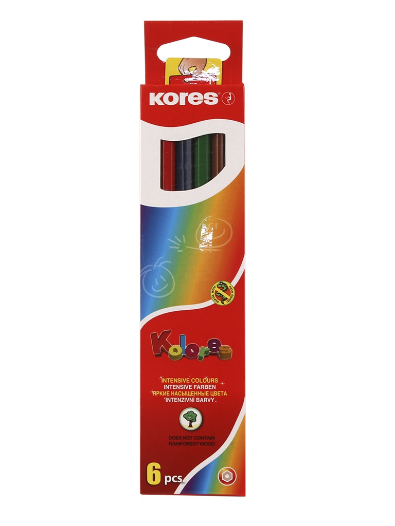 

Карандаши цветные Kores 6 цветов 153053, 153053