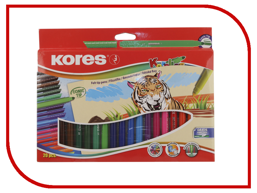 

Фломастеры Kores 20 цветов 313361, 313361